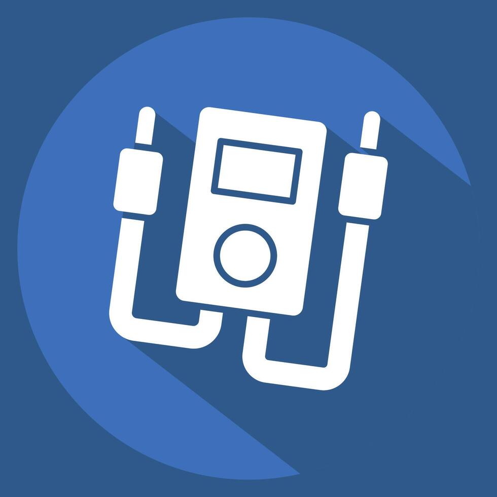 Icon Electrical Meter. related to Repair Tools symbol. long shadow style. design editable vector