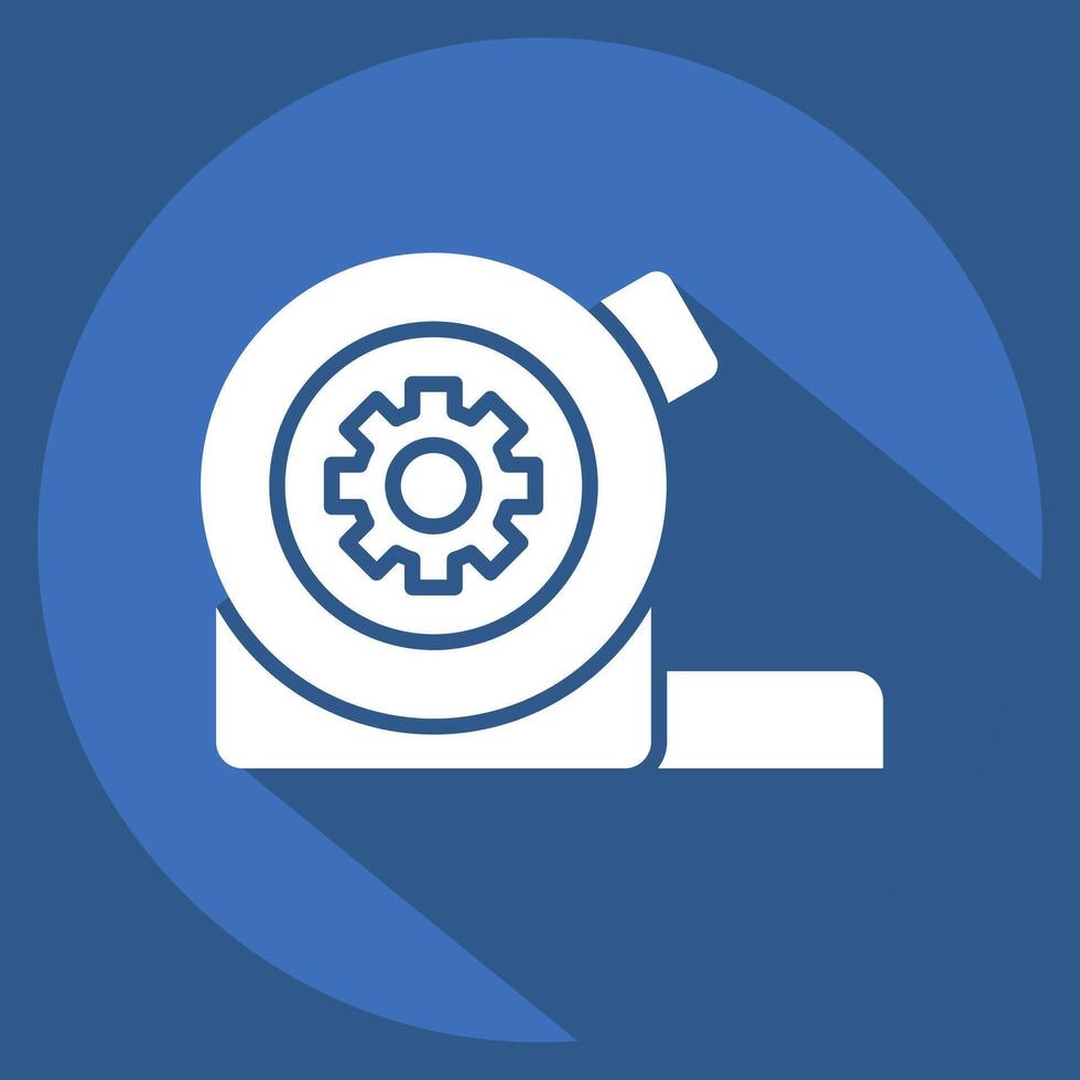 Icon Measure Tape. related to Repair Tools symbol. long shadow style. design editable vector