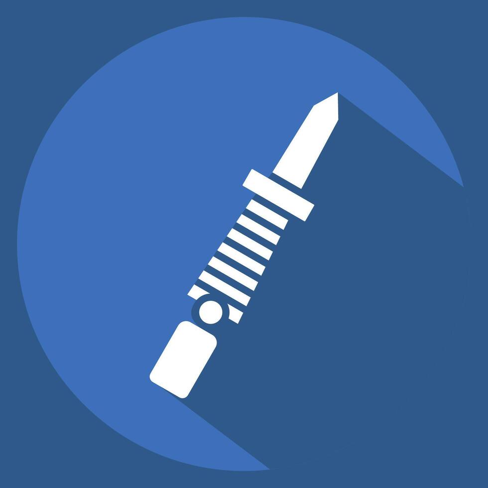 Icon Nail Punch. related to Repair Tools symbol. long shadow style. design editable vector