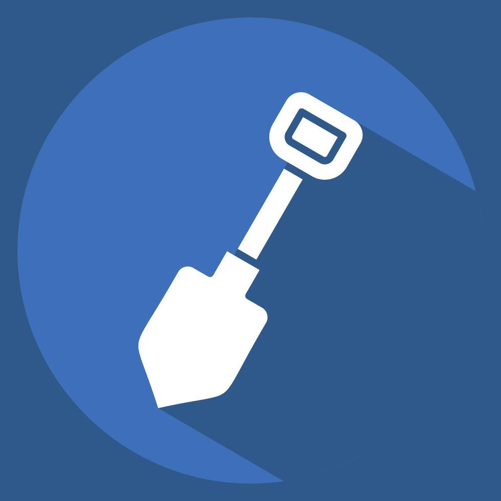 Icon Showel. related to Repair Tools symbol. long shadow style. design editable vector