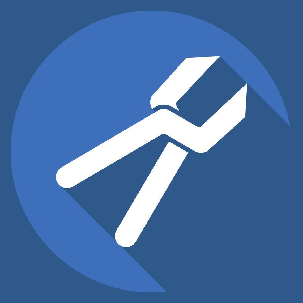 Icon Zinc Scissors. related to Repair Tools symbol. long shadow style. design editable vector