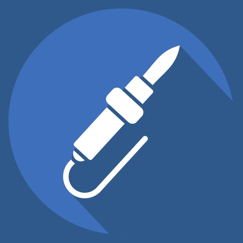 Icon Soldering Iron. related to Repair Tools symbol. long shadow style. design editable vector