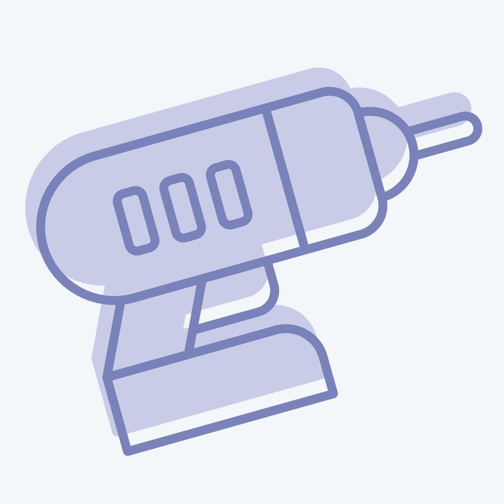 Icon Drill. related to Repair Tools symbol. two tone style. design editable vector