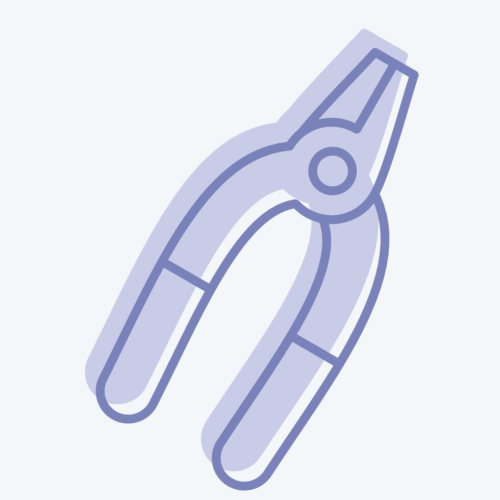 Icon Pliers. related to Repair Tools symbol. two tone style. design editable vector