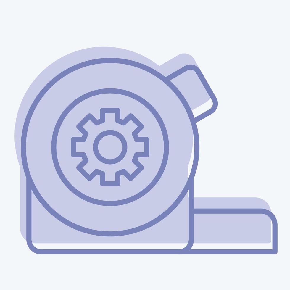 Icon Measure Tape. related to Repair Tools symbol. two tone style. design editable vector