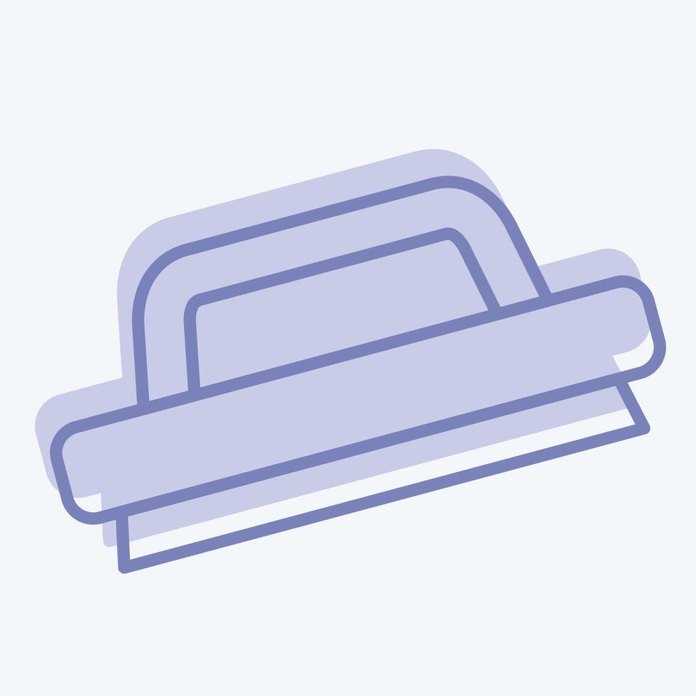 Icon Wood Trowel. related to Repair Tools symbol. two tone style. design editable vector