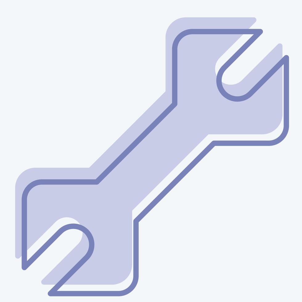 Icon Wrench. related to Repair Tools symbol. two tone style. design editable vector