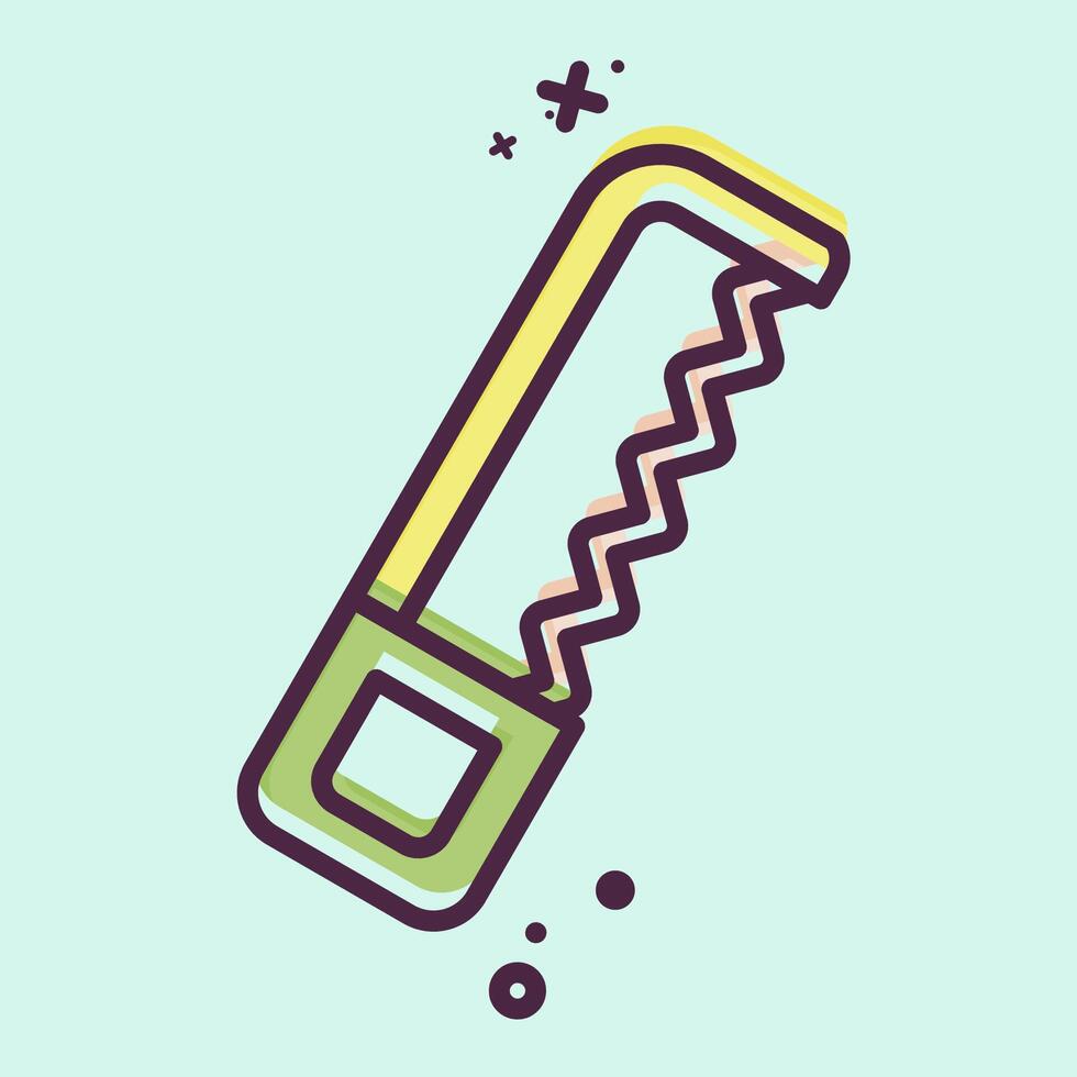 Icon Coping Saw. related to Repair Tools symbol. MBE style. design editable vector