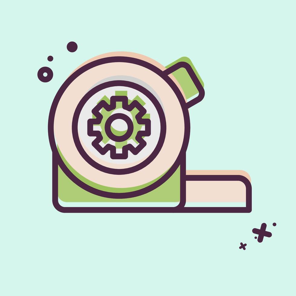 Icon Measure Tape. related to Repair Tools symbol. MBE style. design editable vector