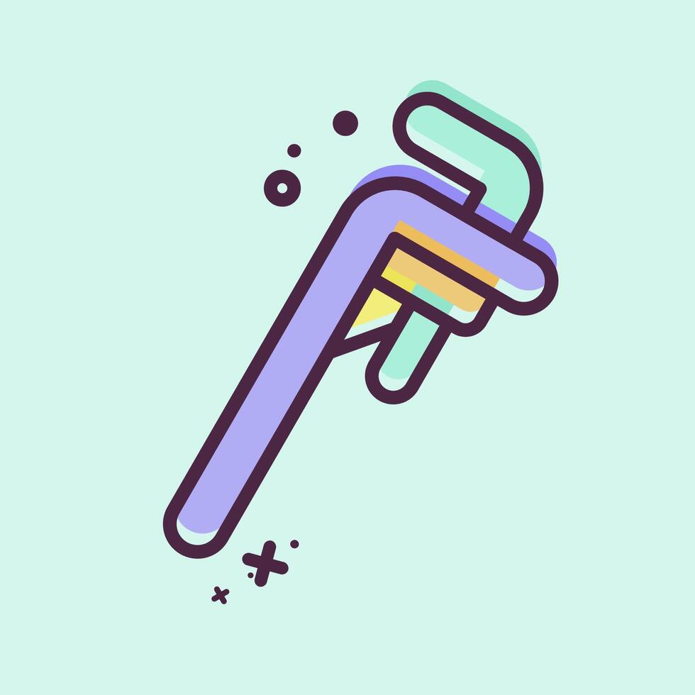 Icon Pipe Wrench. related to Repair Tools symbol. MBE style. design editable vector