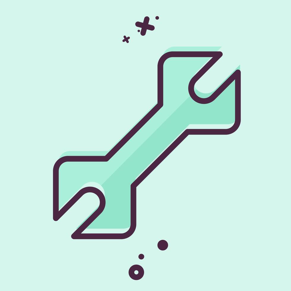 Icon Wrench. related to Repair Tools symbol. MBE style. design editable vector
