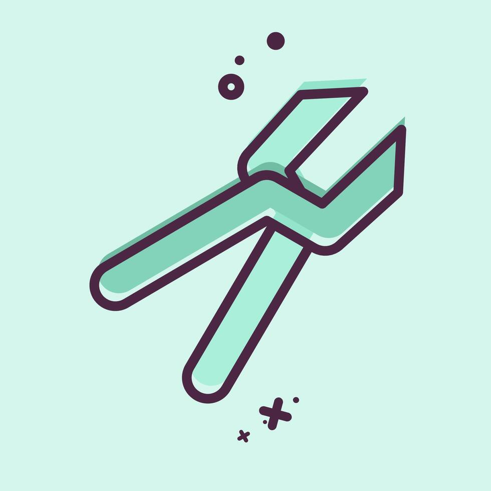 Icon Zinc Scissors. related to Repair Tools symbol. MBE style. design editable vector