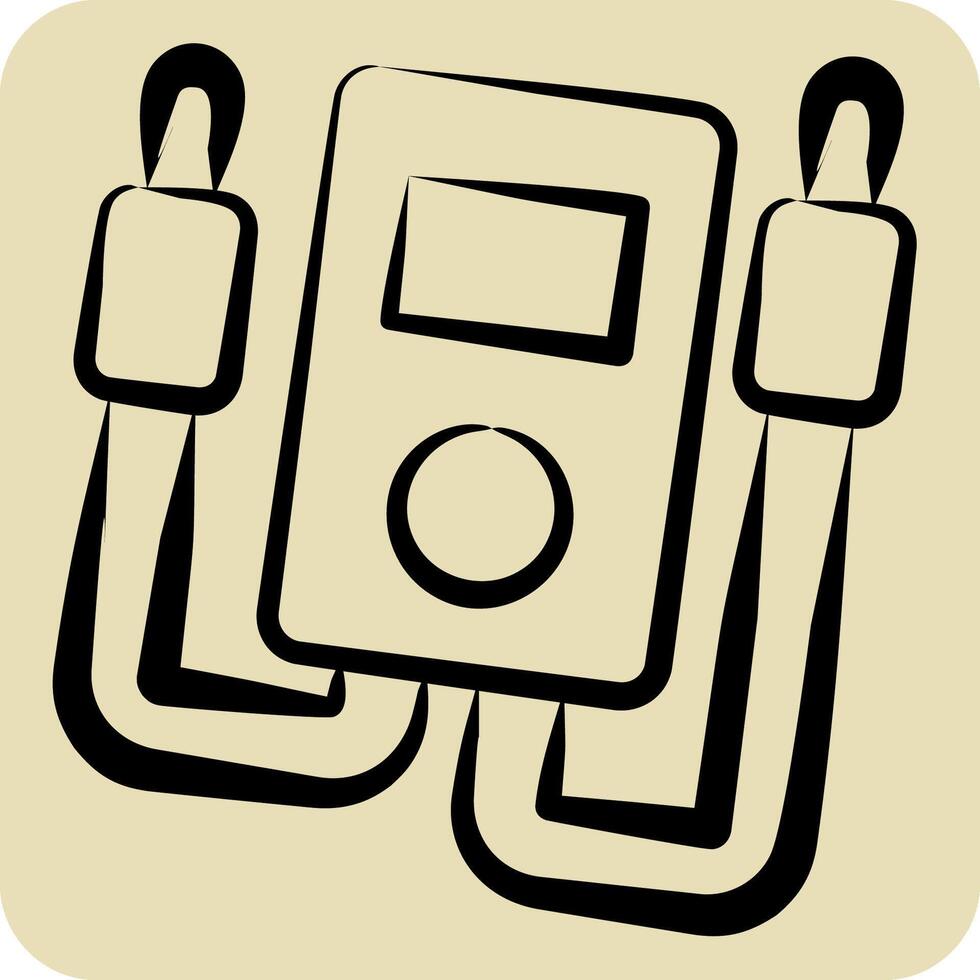 Icon Electrical Meter. related to Repair Tools symbol. hand drawn style. design editable vector