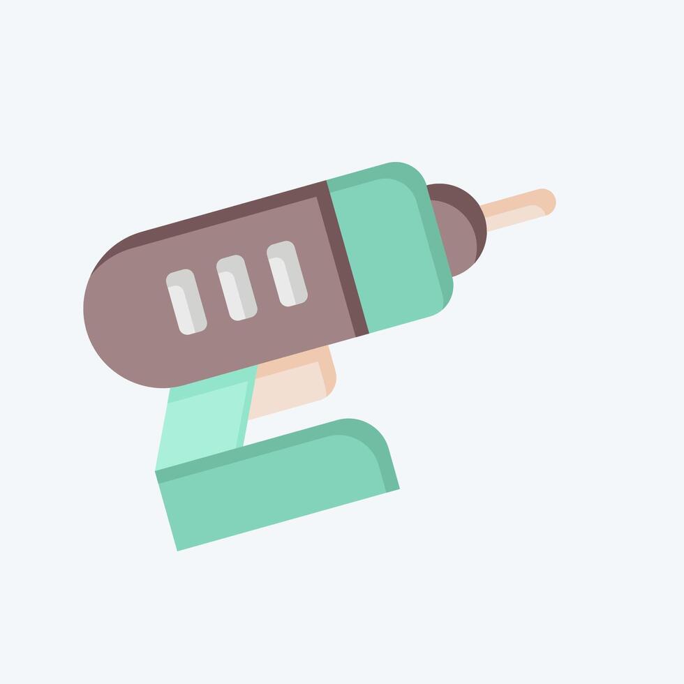 Icon Drill. related to Repair Tools symbol. flat style. design editable vector