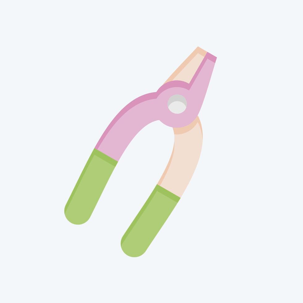 Icon Pliers. related to Repair Tools symbol. flat style. design editable vector