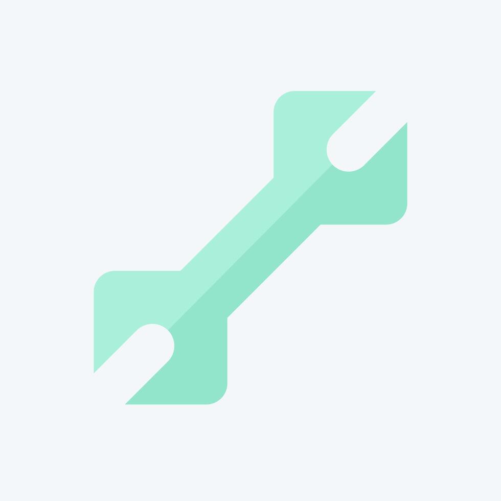 Icon Wrench. related to Repair Tools symbol. flat style. design editable vector