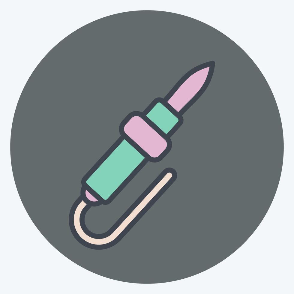 Icon Soldering Iron. related to Repair Tools symbol. color mate style. design editable vector