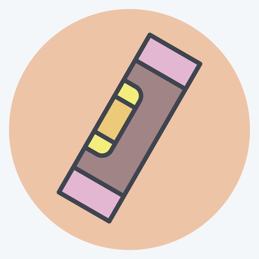 Icon Spirit Level. related to Repair Tools symbol. color mate style. design editable vector