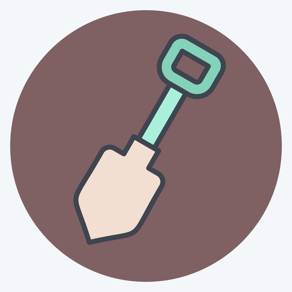 Icon Showel. related to Repair Tools symbol. color mate style. design editable vector