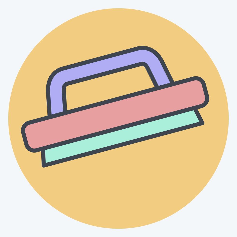 Icon Wood Trowel. related to Repair Tools symbol. color mate style. design editable vector