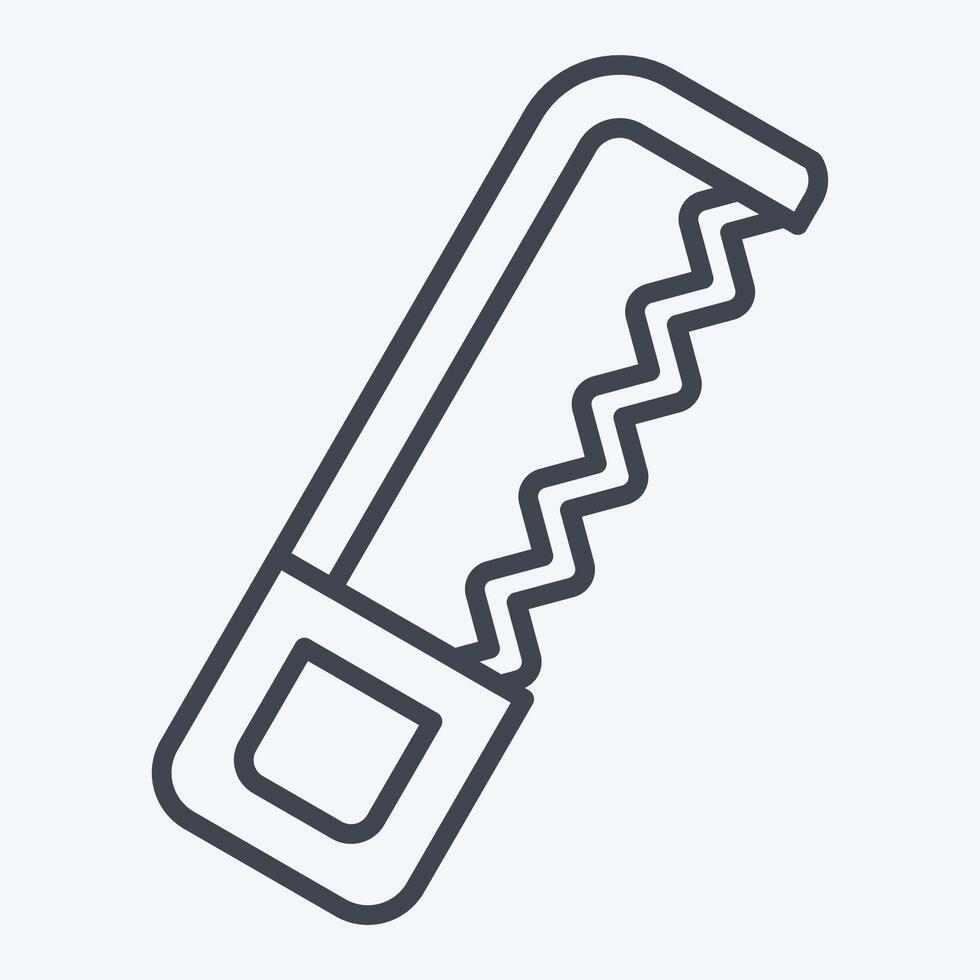 Icon Coping Saw. related to Repair Tools symbol. line style. design editable vector