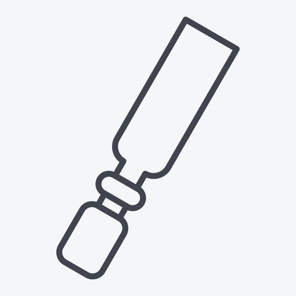 Icon Chisel. related to Repair Tools symbol. line style. design editable vector