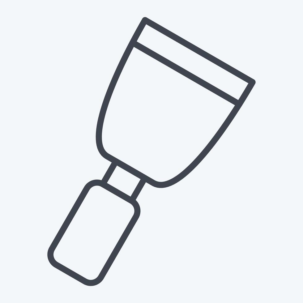 Icon Paint Trowel. related to Repair Tools symbol. line style. design editable vector