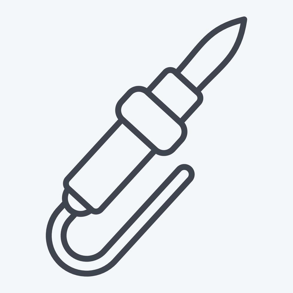 Icon Soldering Iron. related to Repair Tools symbol. line style. design editable vector