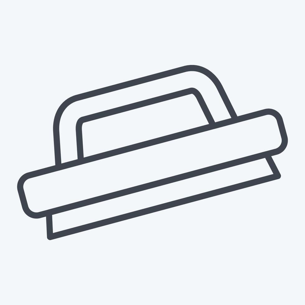 Icon Wood Trowel. related to Repair Tools symbol. line style. design editable vector