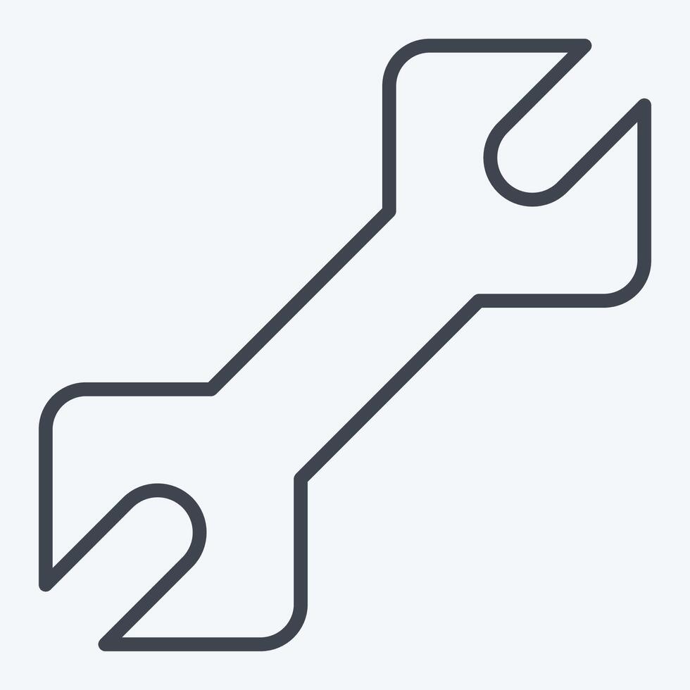 Icon Wrench. related to Repair Tools symbol. line style. design editable vector