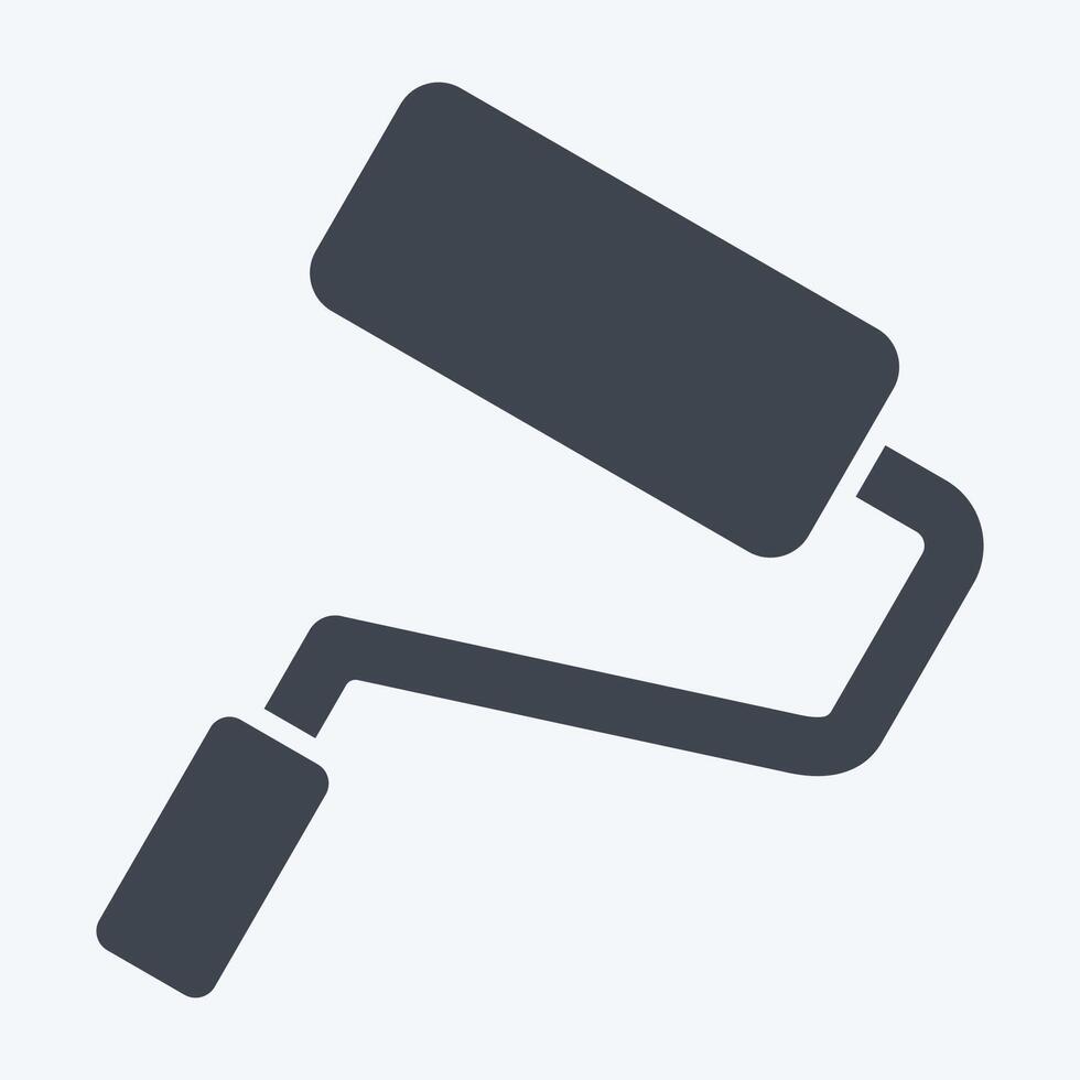 Icon Paint Roller. related to Repair Tools symbol. glyph style. design editable vector