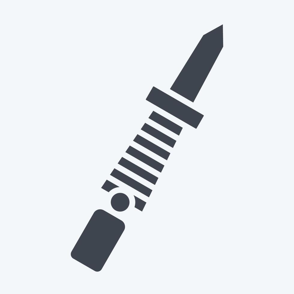 Icon Nail Punch. related to Repair Tools symbol. glyph style. design editable vector