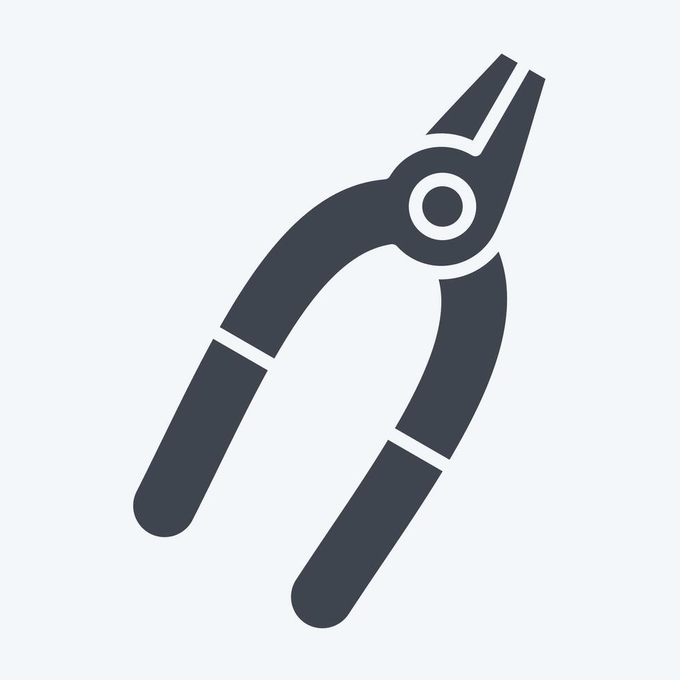 Icon Pliers. related to Repair Tools symbol. glyph style. design editable vector