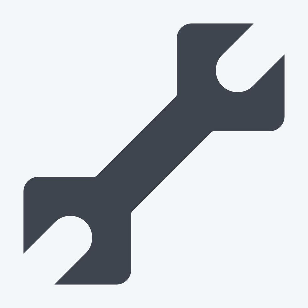 Icon Wrench. related to Repair Tools symbol. glyph style. design editable vector