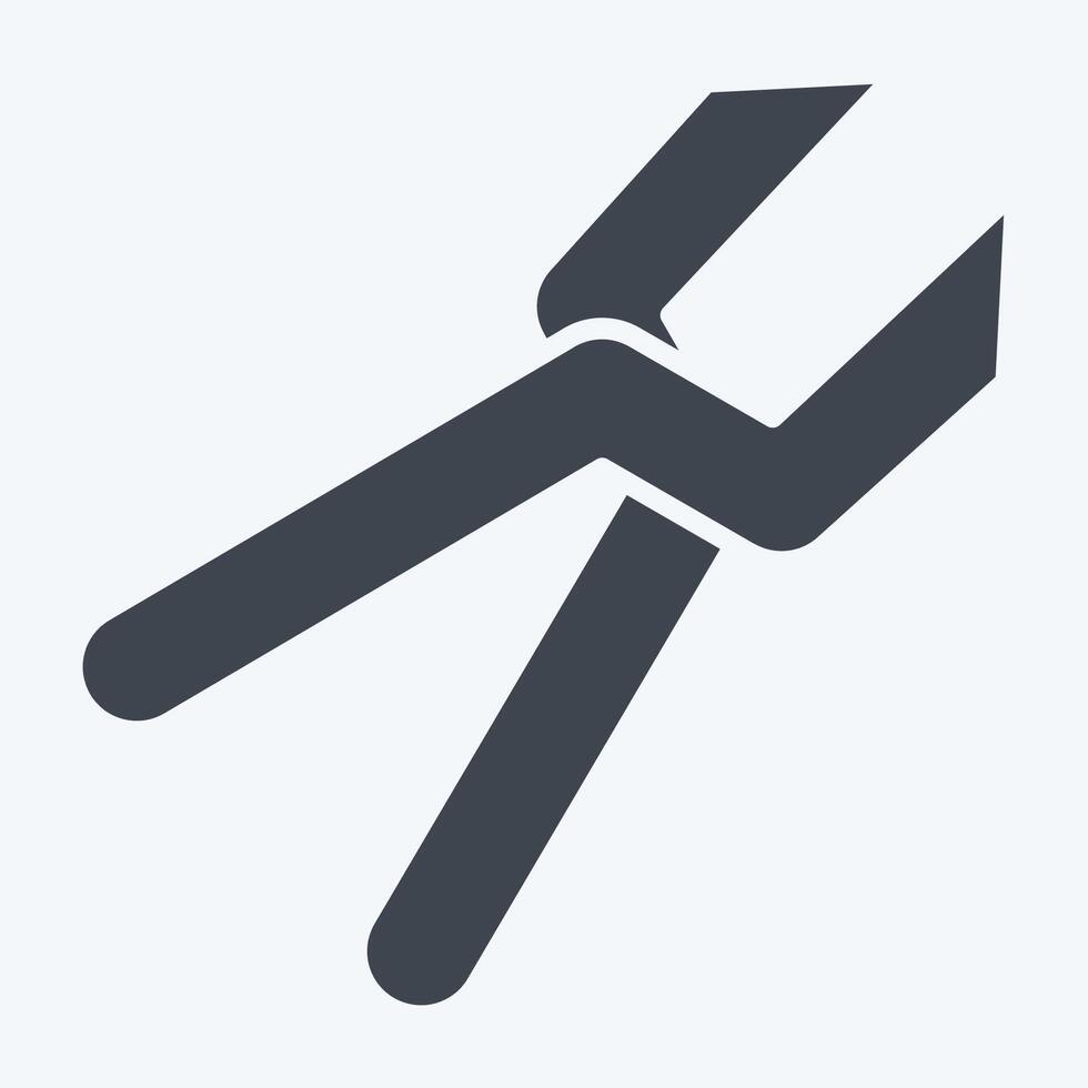 Icon Zinc Scissors. related to Repair Tools symbol. glyph style. design editable vector