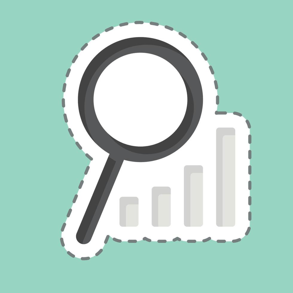 Sticker line cut Market Analysis. related to Development symbol vector