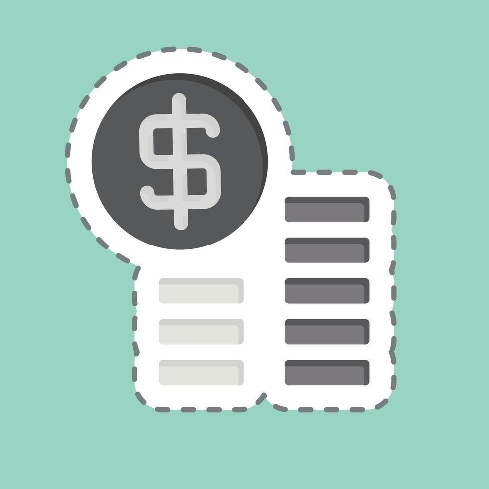 Sticker line cut Revenue. related to Development symbol vector