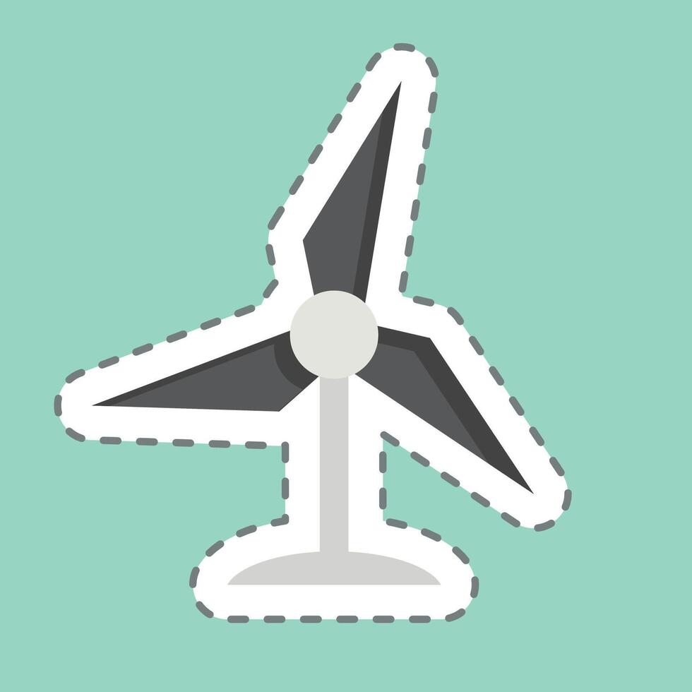 Sticker line cut Sustainable Development. related to Development symbol vector