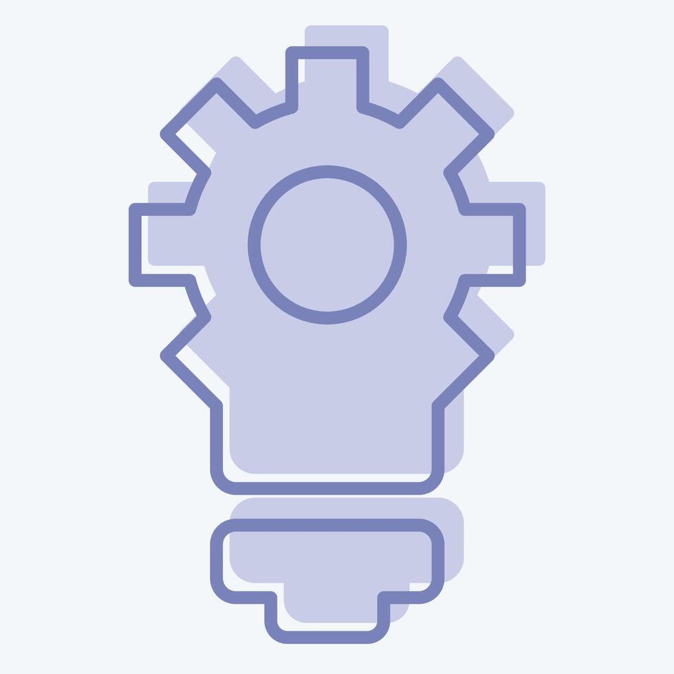 Icon Creative Innovation. related to Development symbol. two tone style vector