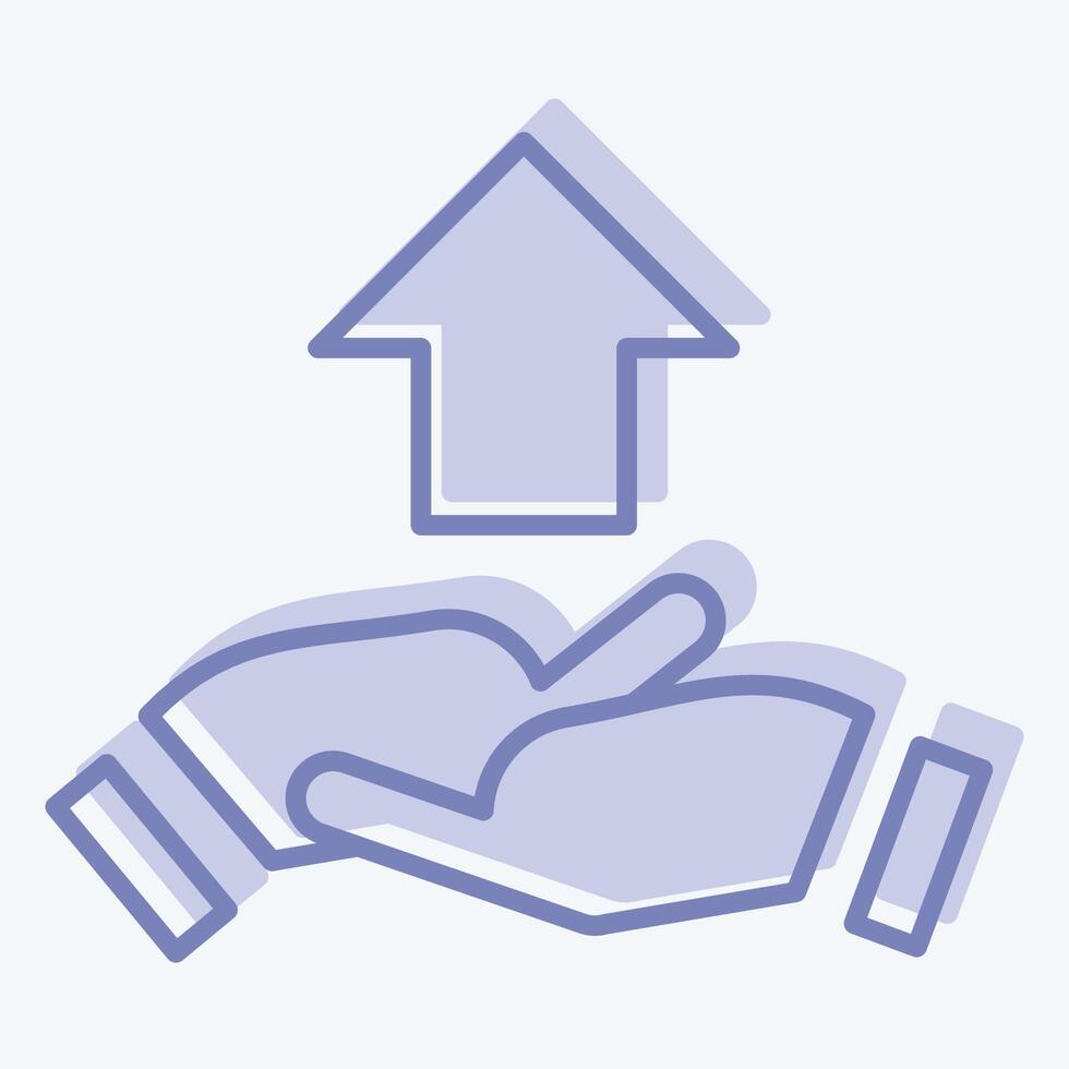 Icon Development Cooperation. related to Development symbol. two tone style vector