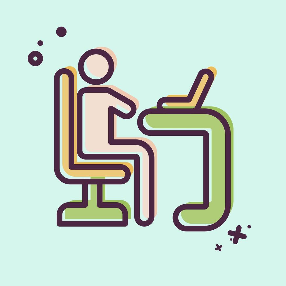 Icon Learner. related to Development symbol. MBE style vector