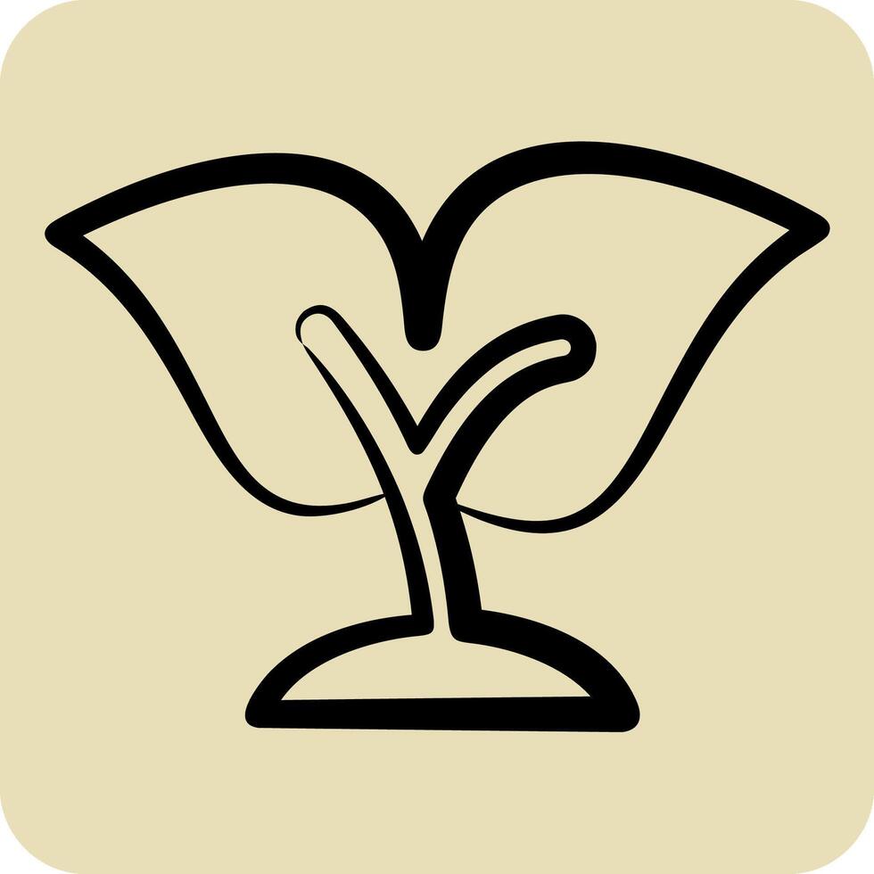 Icon Seedling. related to Development symbol. hand drawn style vector
