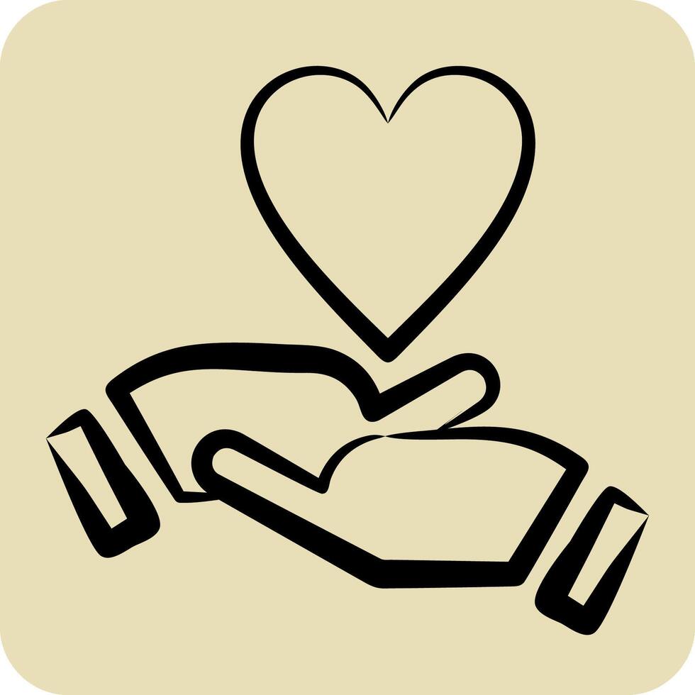 Icon Emotional Development. related to Development symbol. hand drawn style vector