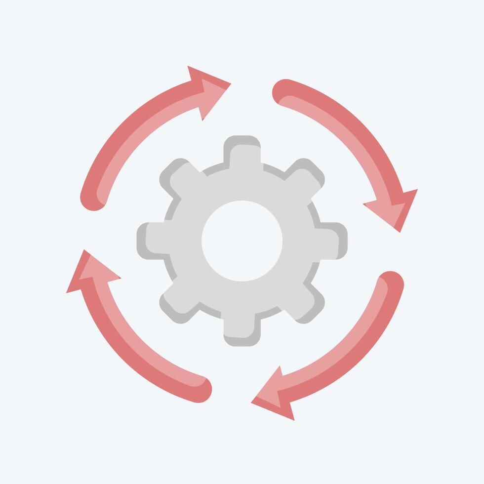 Icon Development Settings. related to Development symbol. flat style vector
