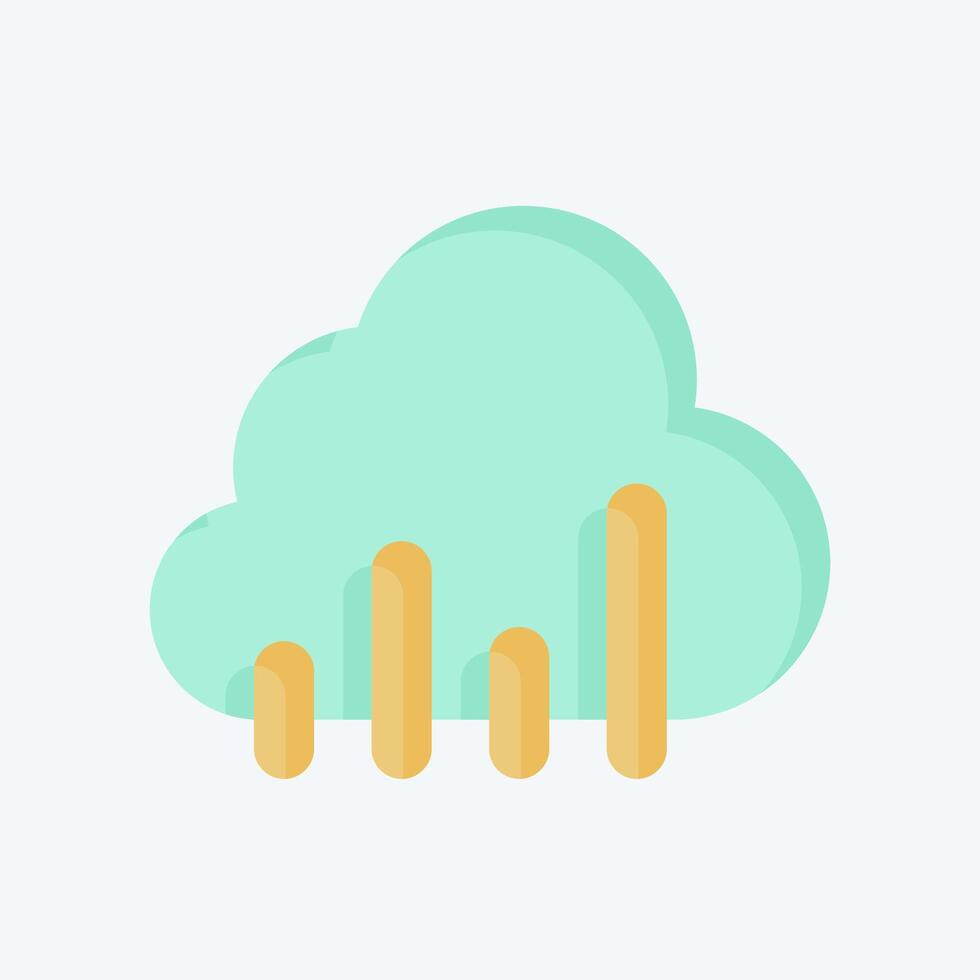 Icon Cloud Development. related to Development symbol. flat style vector