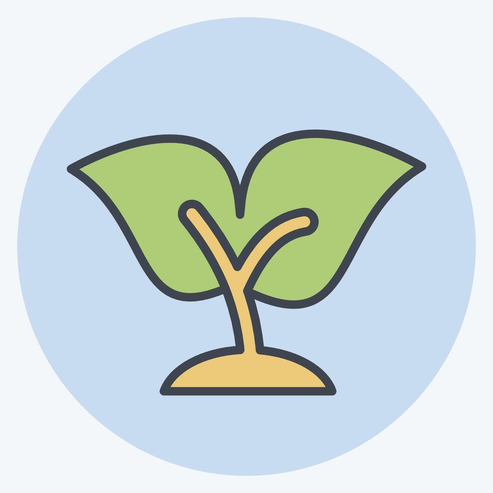 Icon Seedling. related to Development symbol. color mate style vector