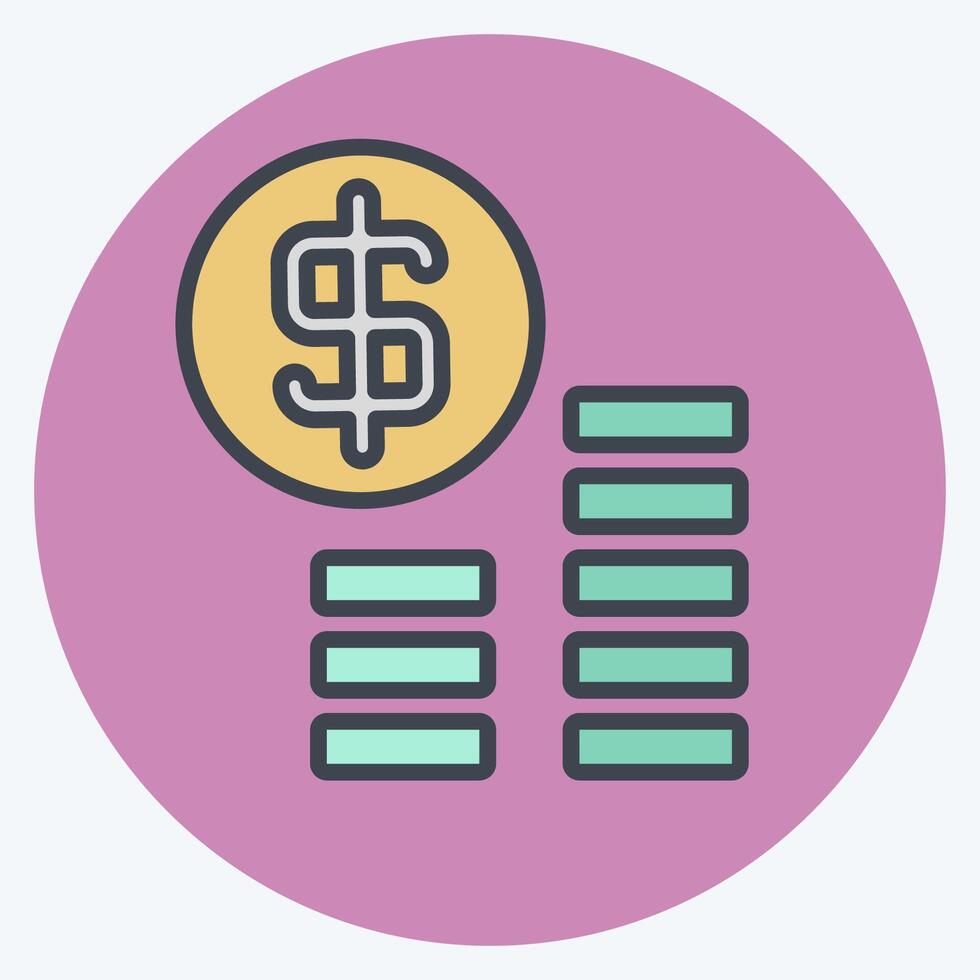 Icon Revenue. related to Development symbol. color mate style vector