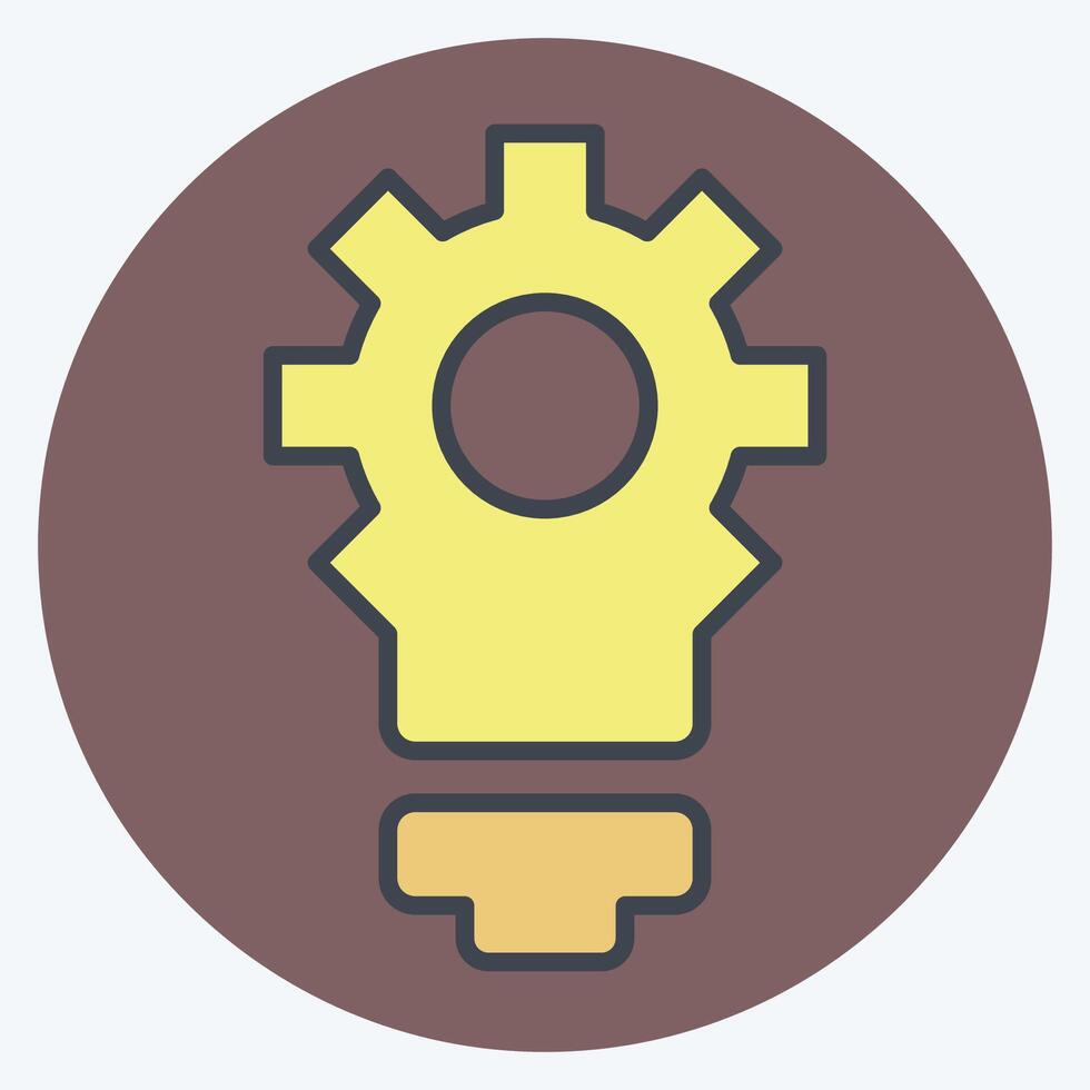 Icon Creative Innovation. related to Development symbol. color mate style vector