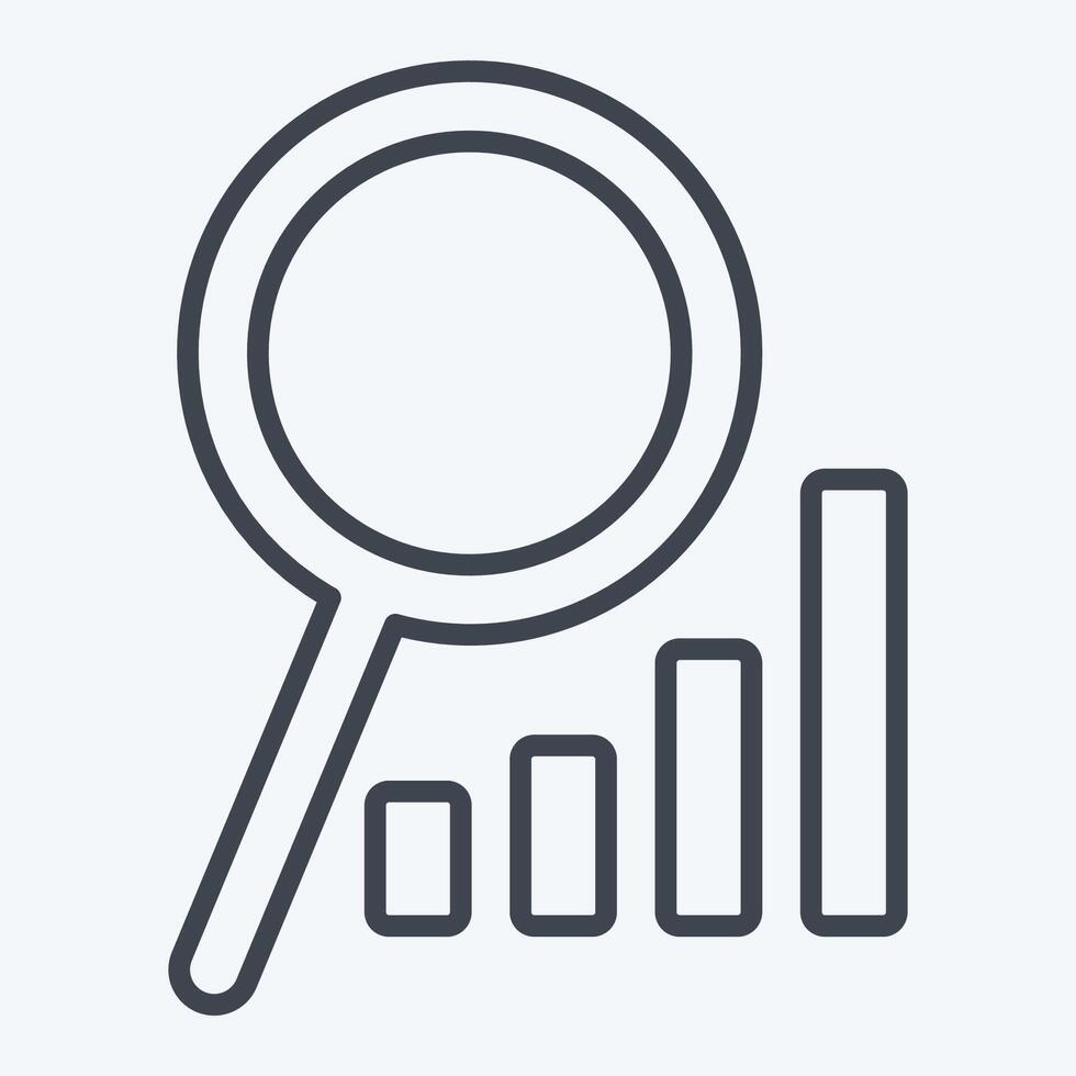 Icon Market Analysis. related to Development symbol. line style vector