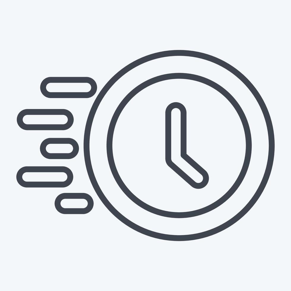 Icon Progress Clock. related to Development symbol. line style vector